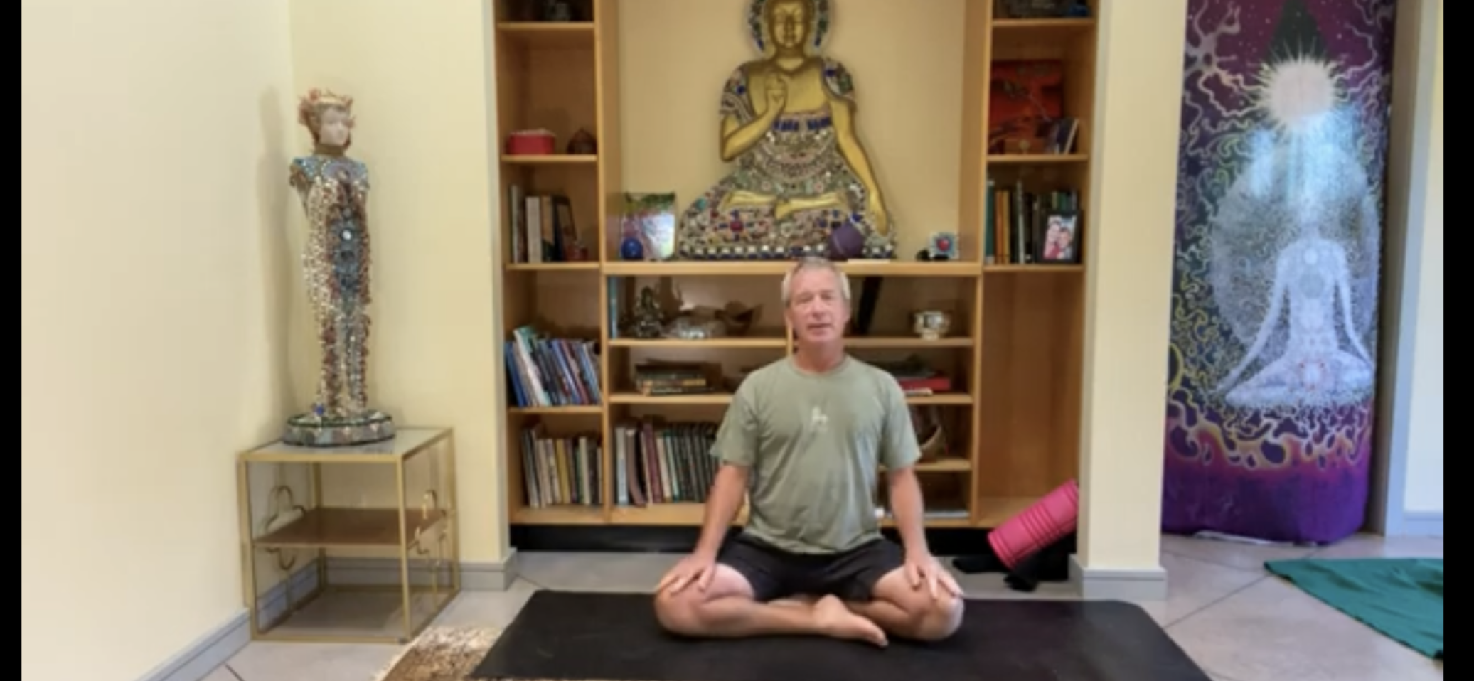Bobby Hoyt leading a yoga session in nature