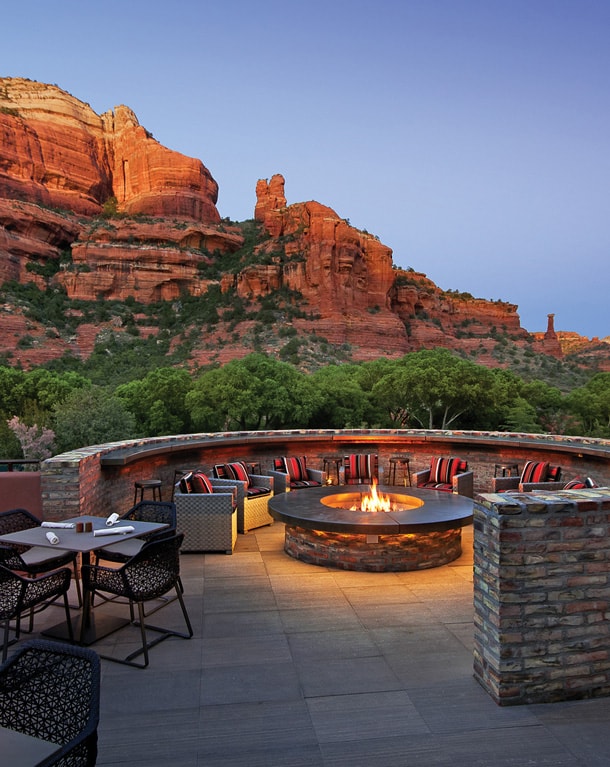 Yoga practice in the Sedona desert landscape